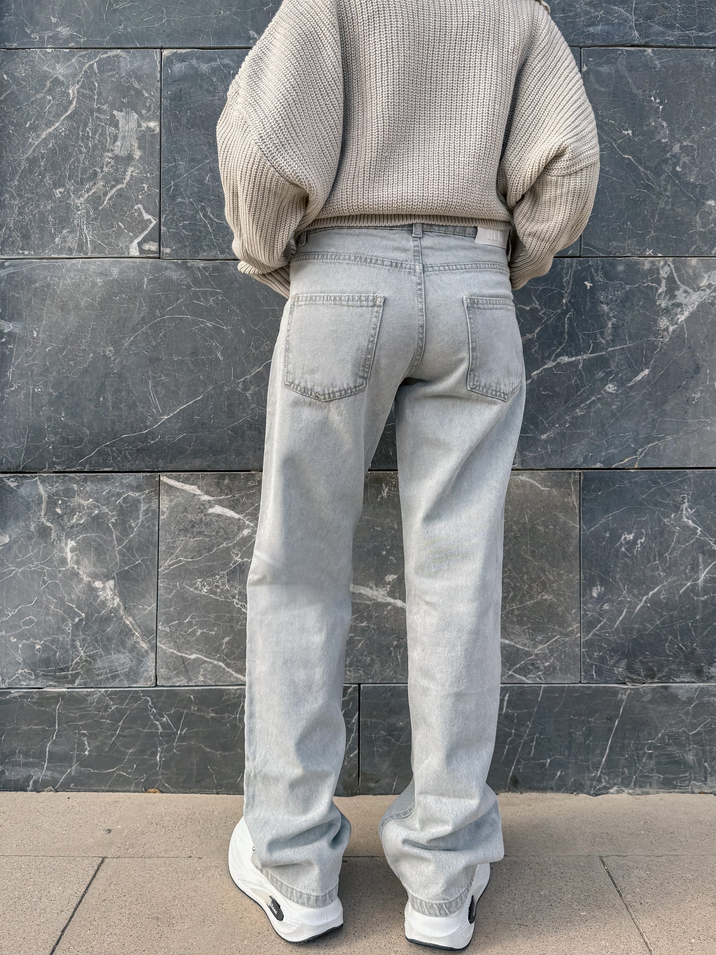 Light Grey Studded Jeans