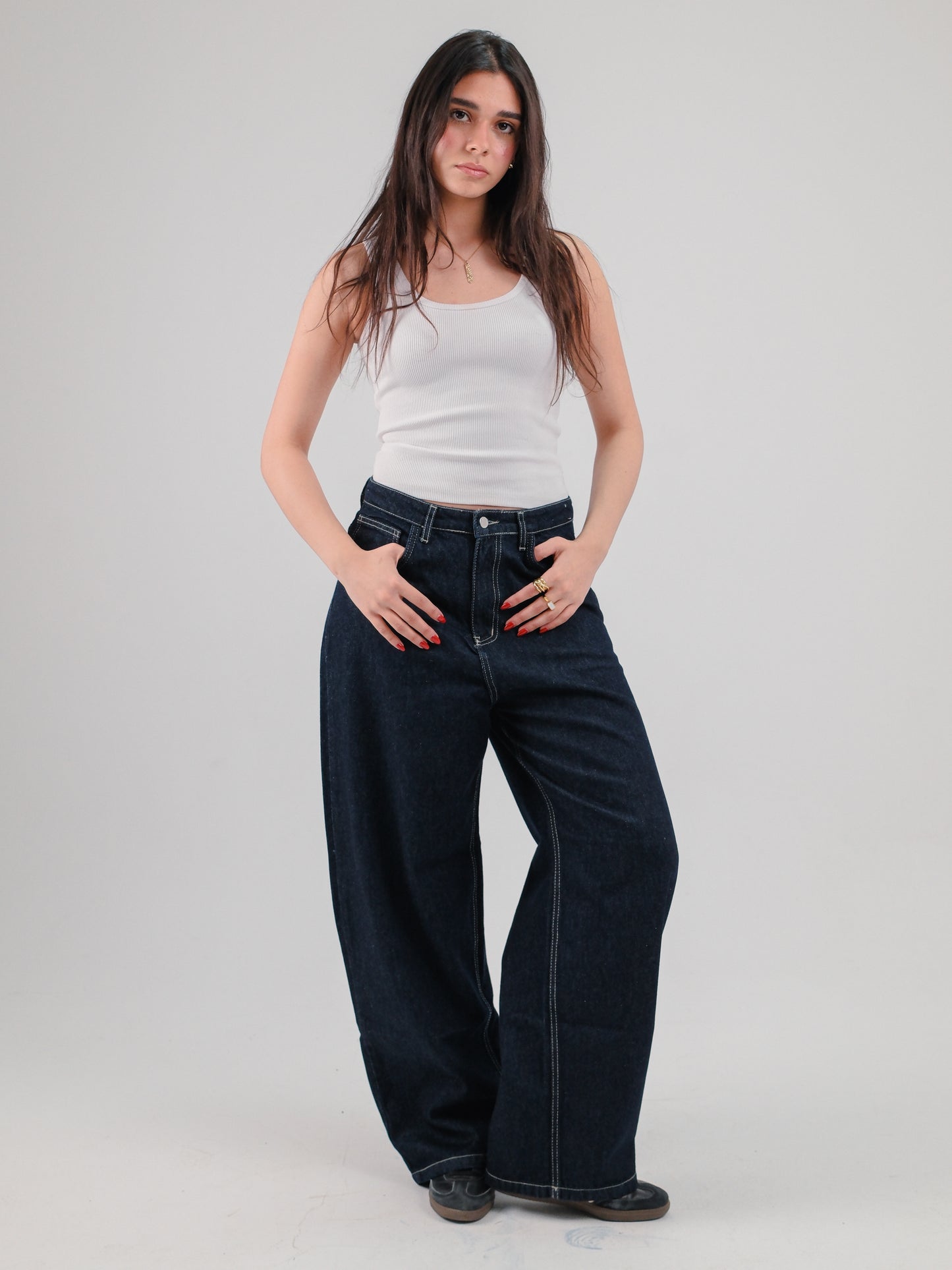 Raw baggy jeans