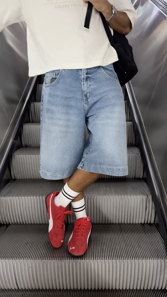 Light Blue Denim Jorts