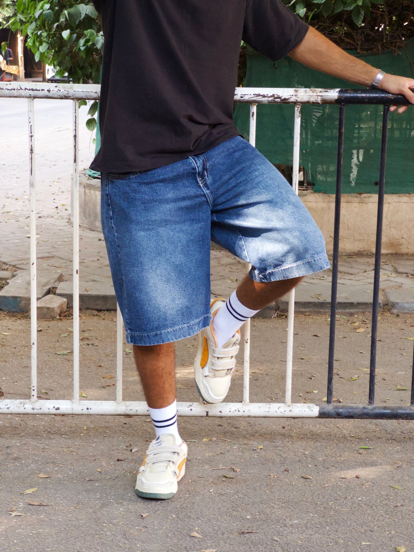 Mid Blue Denim Jorts