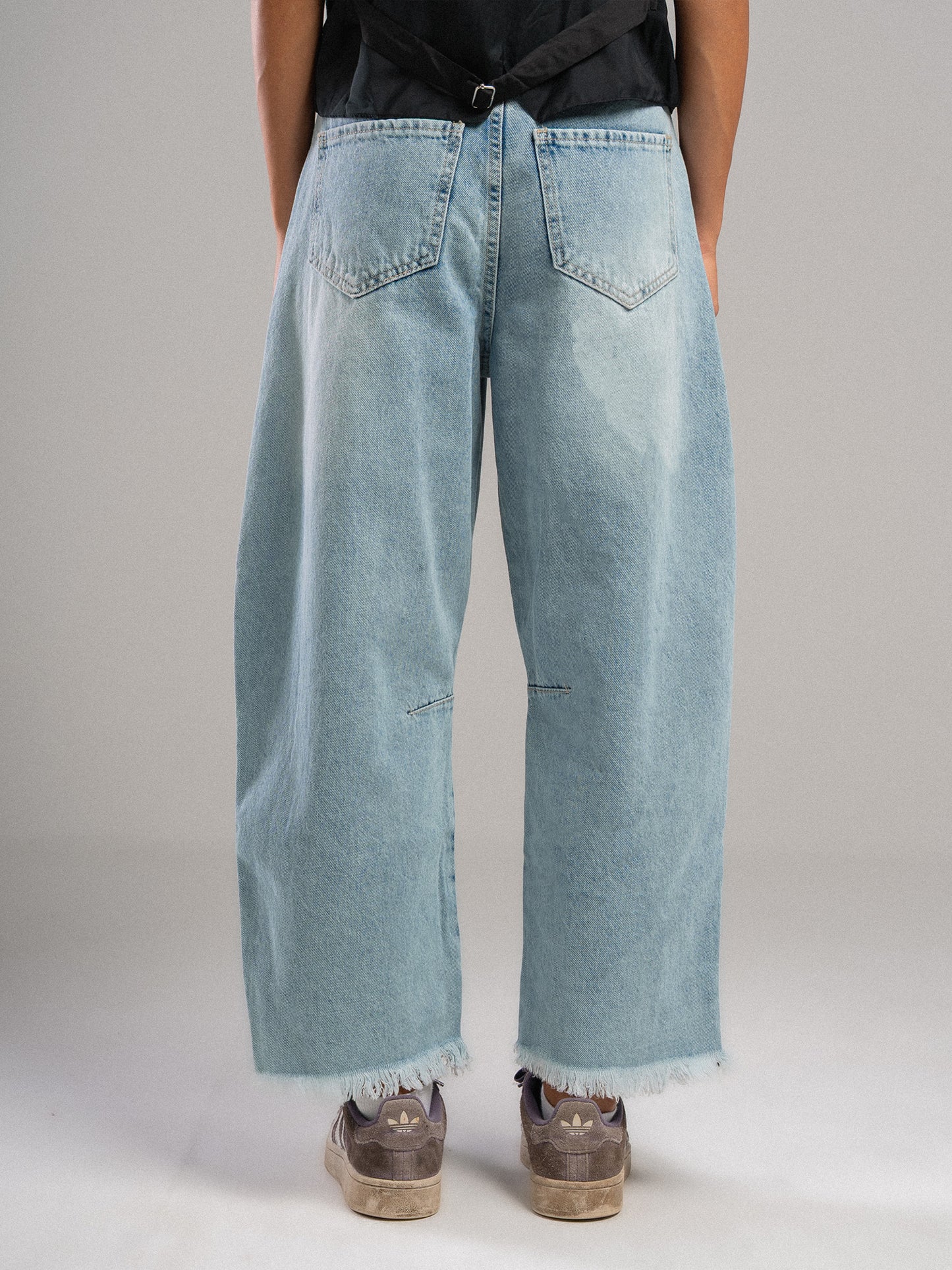 Light Blue Barrel Jeans
