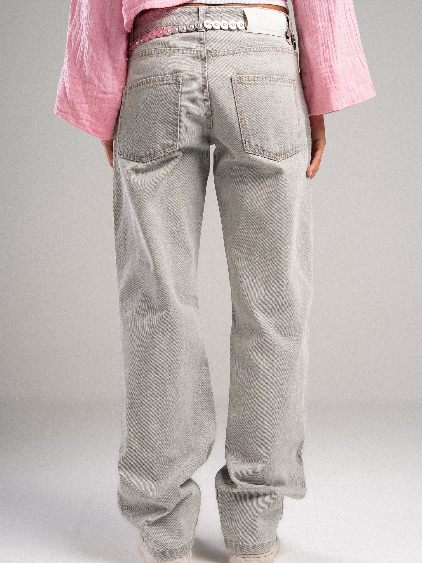 Light Grey Straight Jeans