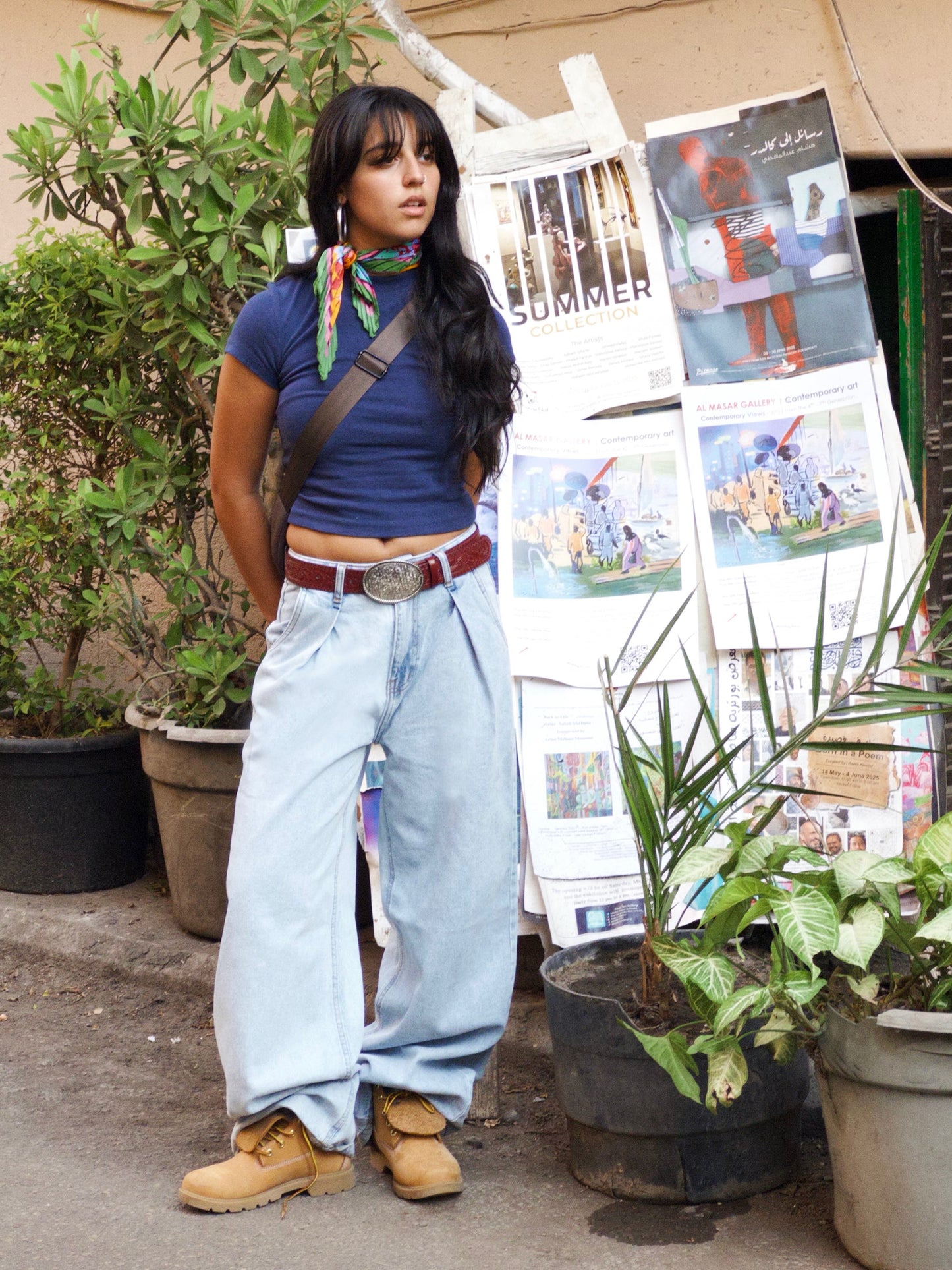 Light Blue Pleated Jeans