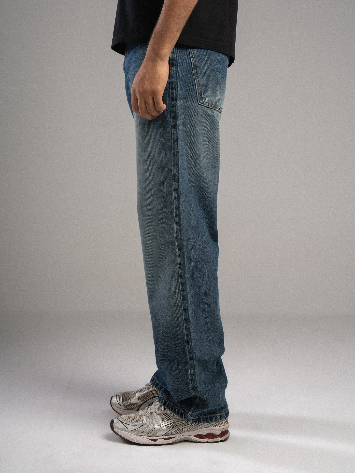Navy Blue Straight Jeans