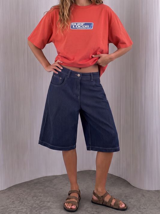 Raw Pinstripe Jorts