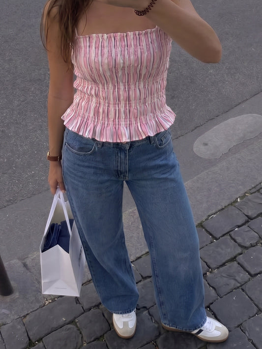 Mid Blue Straight Jeans