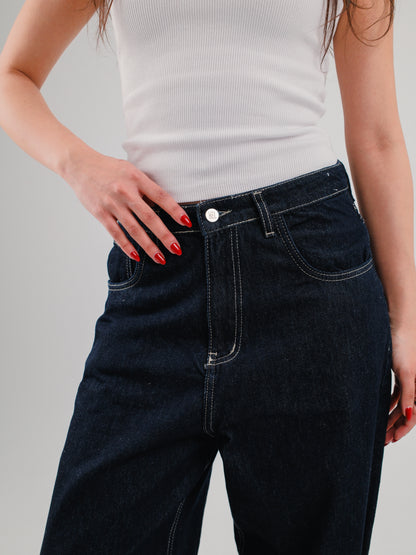 Raw baggy jeans