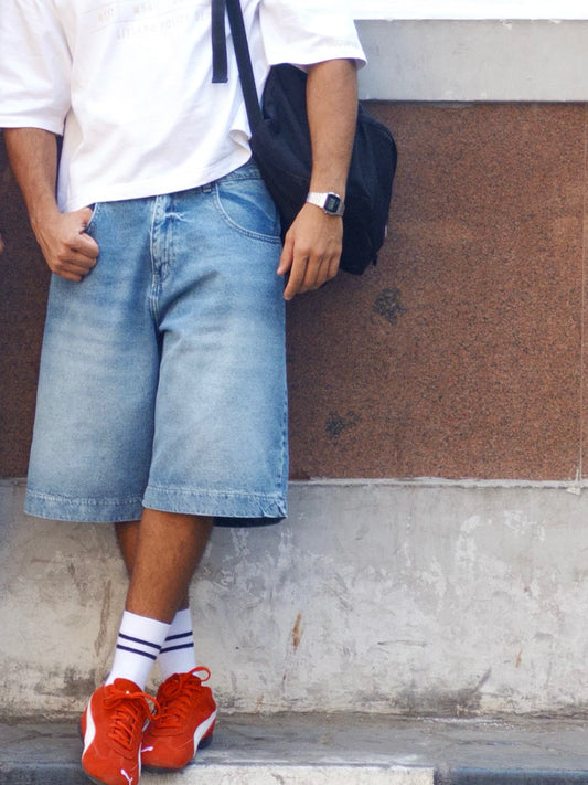 Light Blue Denim Jorts