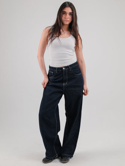 Raw baggy jeans