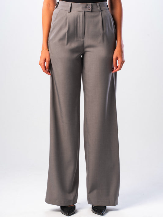 Grey Wide-leg Trousers