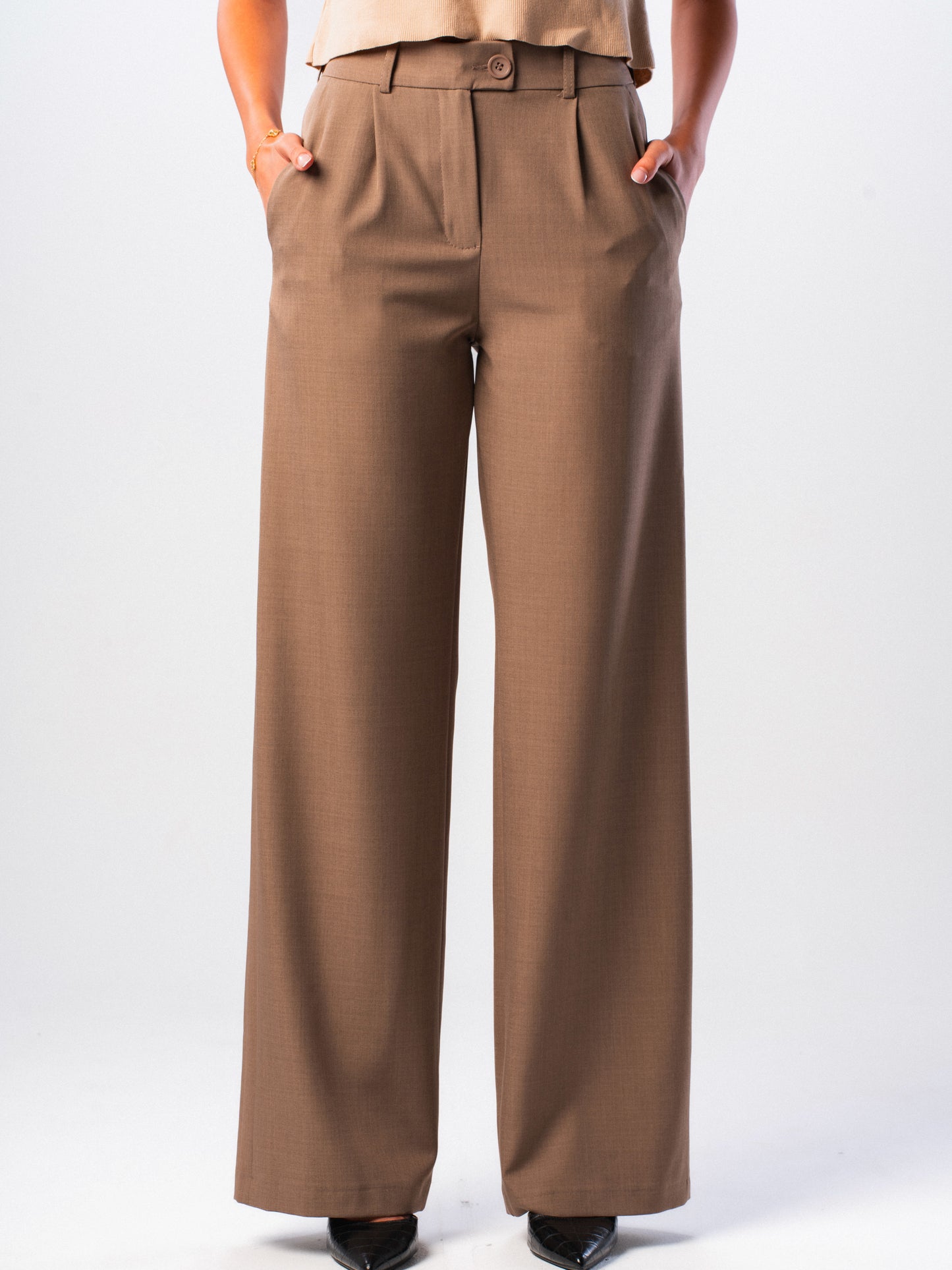 Mocha Wide-leg Trousers