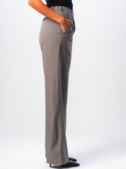 Grey Wide-leg Trousers