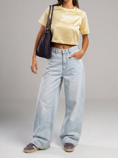 Light Blue Wide-Leg High-Waist Jeans