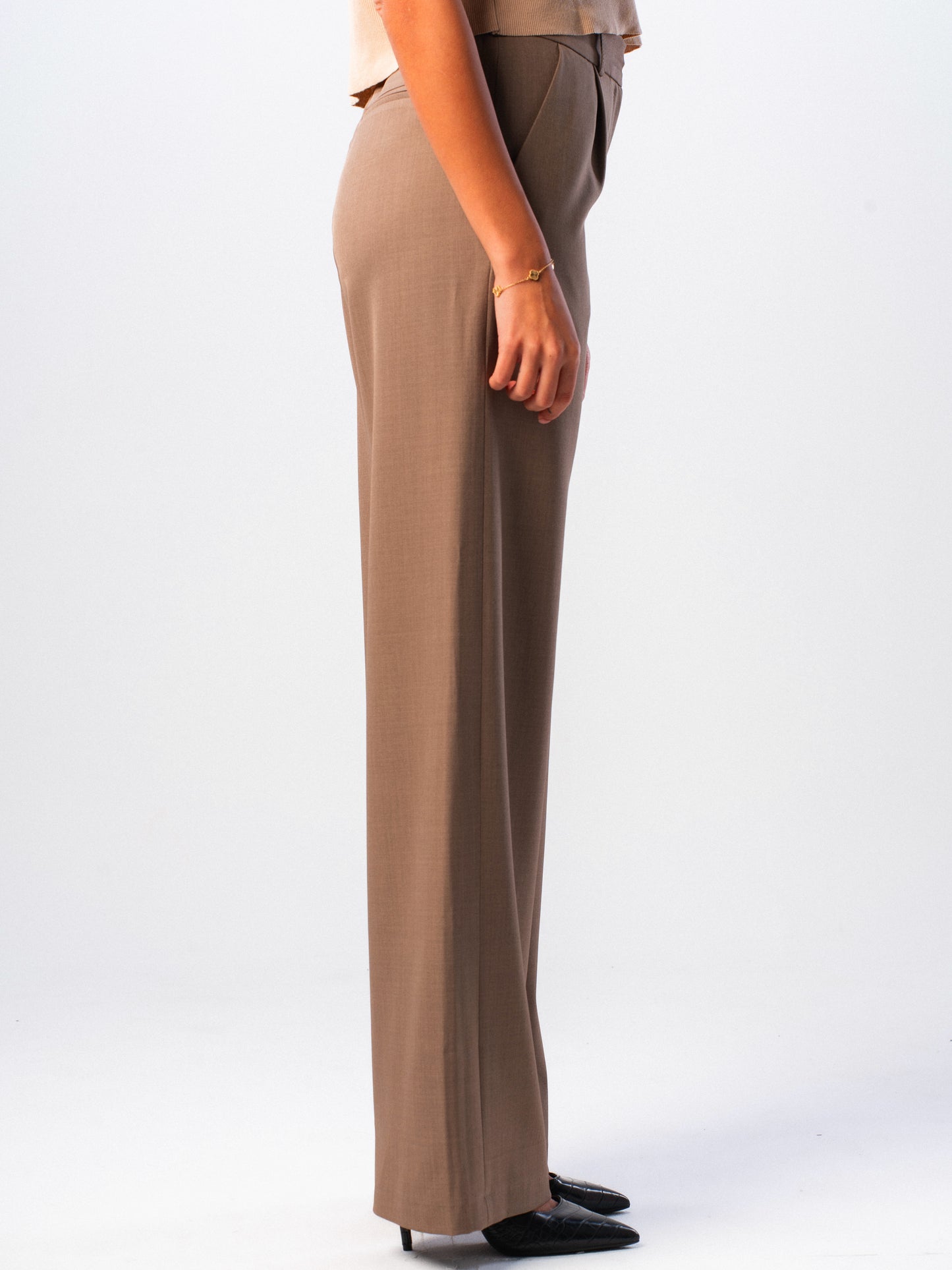 Mocha Wide-leg Trousers