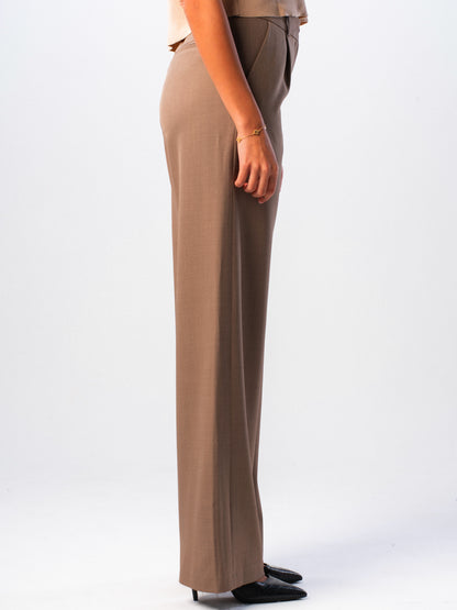 Mocha Wide-leg Trousers