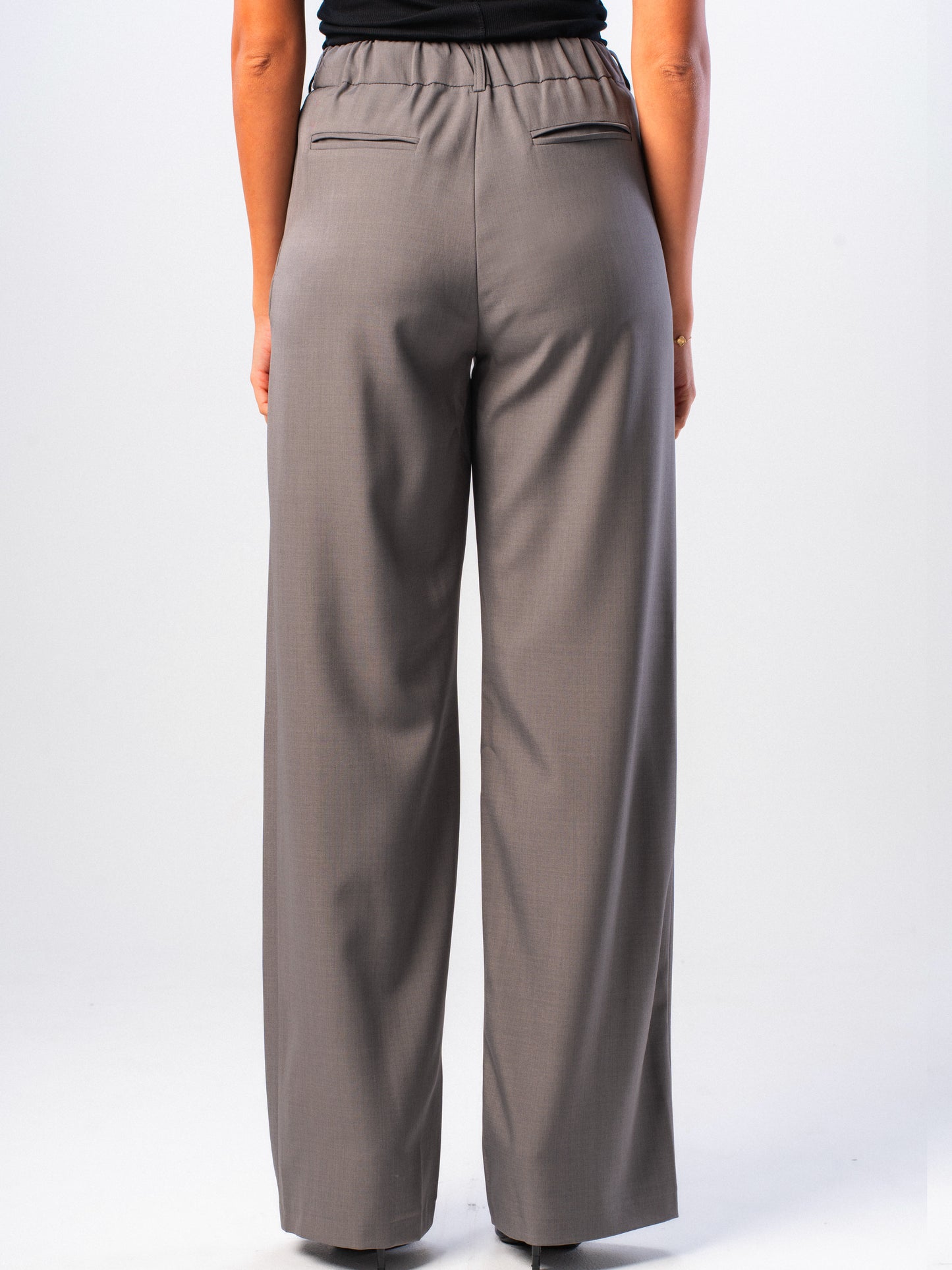 Grey Wide-leg Trousers