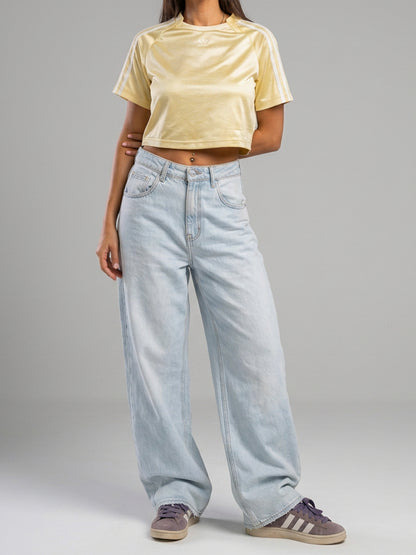 Light Blue Wide-Leg High-Waist Jeans