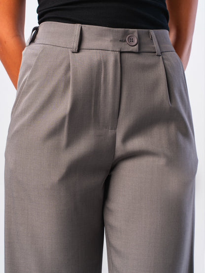 Grey Wide-leg Trousers