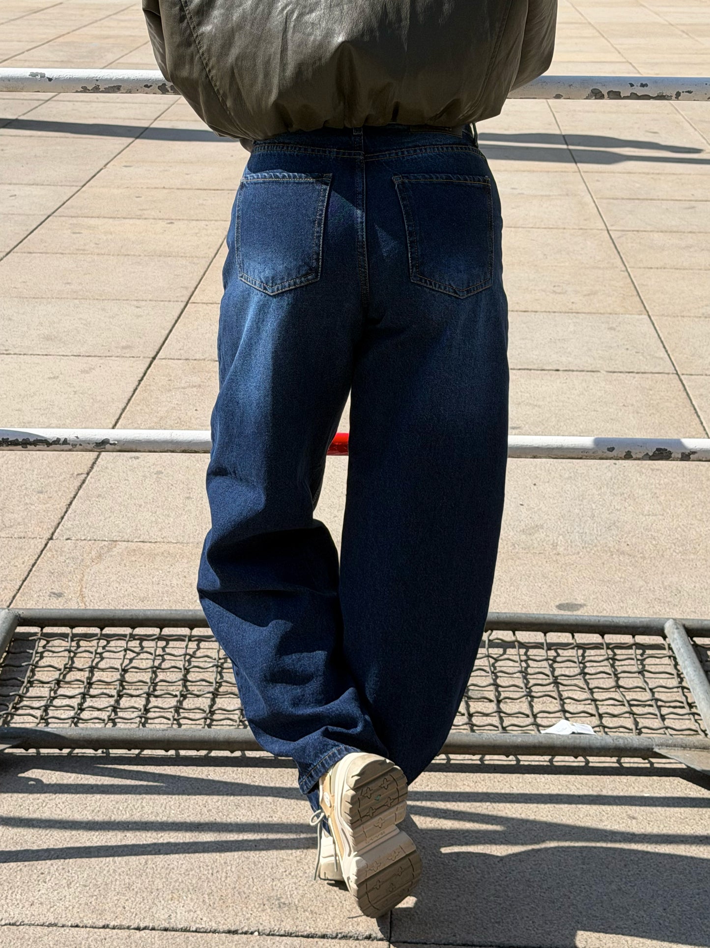 Navy Blue Balloon Jeans