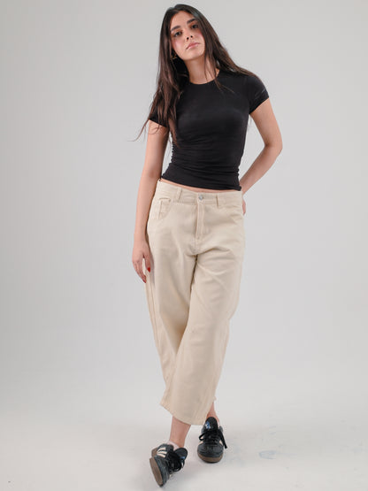 Off-White Barrel Jeans