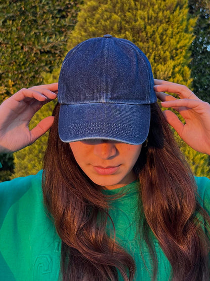Dark Blue Denim Cap