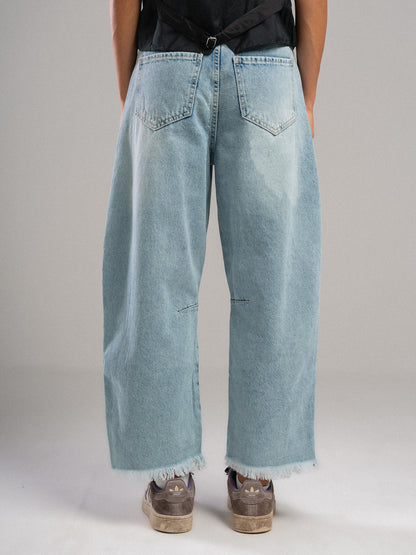 Light Blue Barrel Jeans