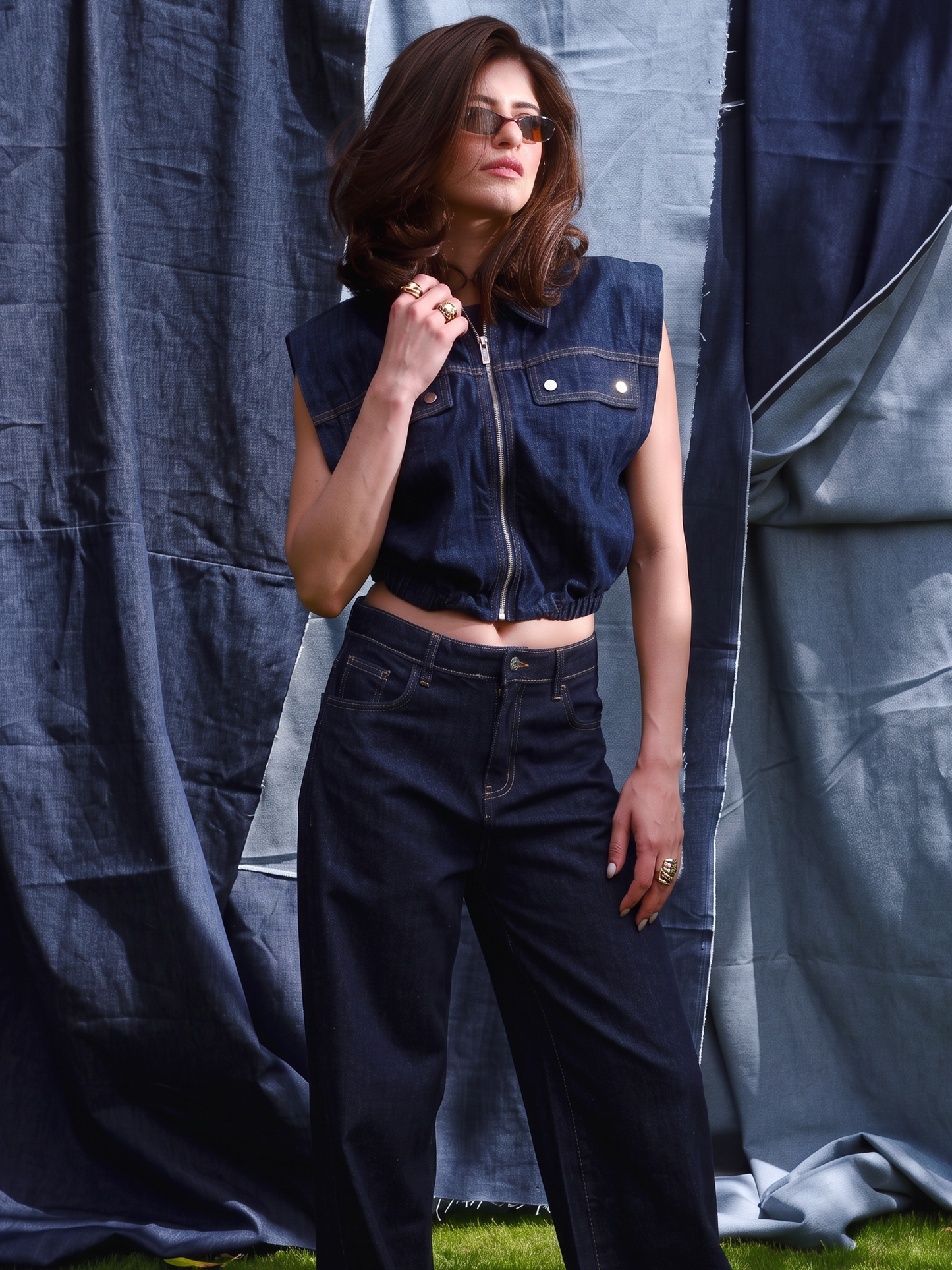 Denim Balloon Vest