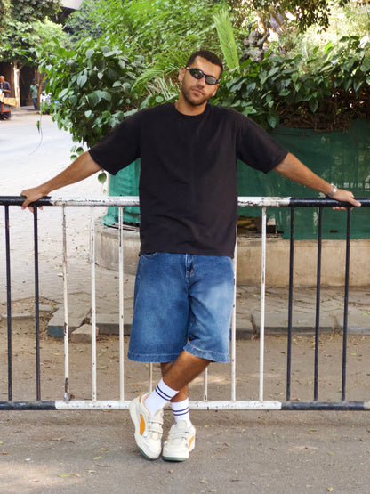 Mid Blue Denim Jorts