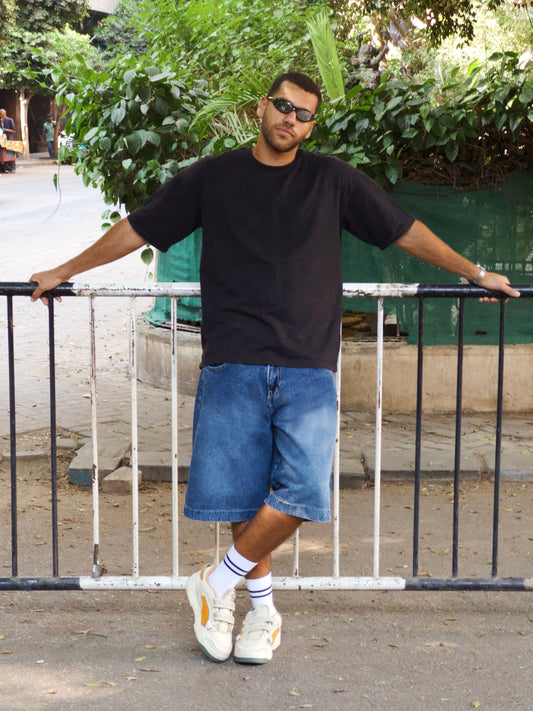 Mid Blue Denim Jorts