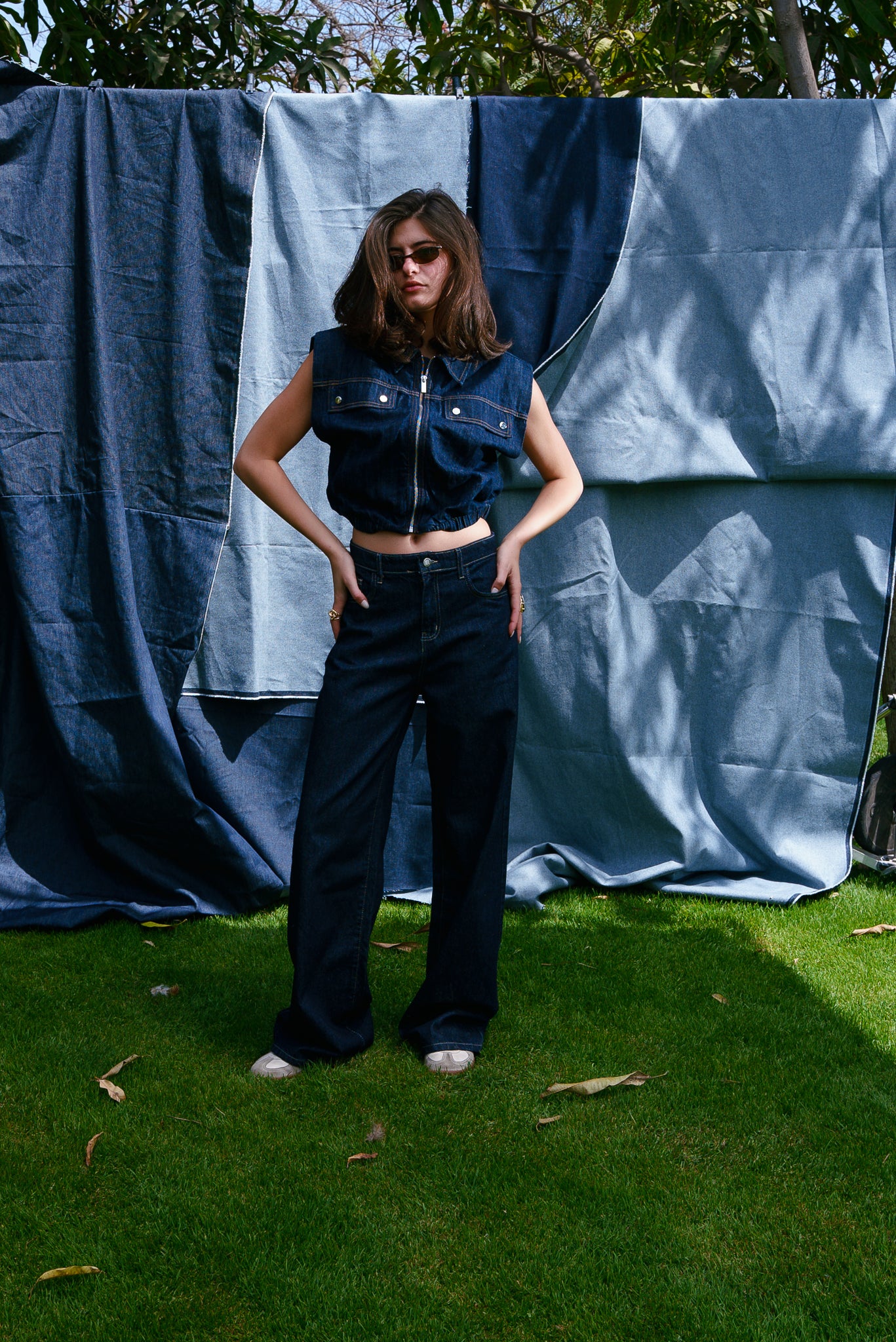 Denim Balloon Vest