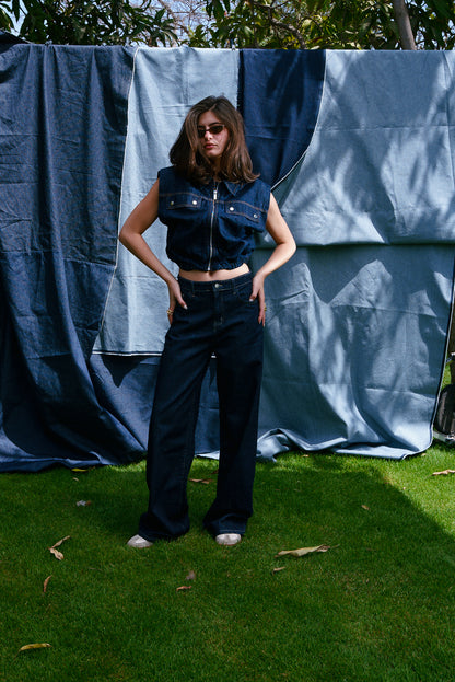 Denim Balloon Vest