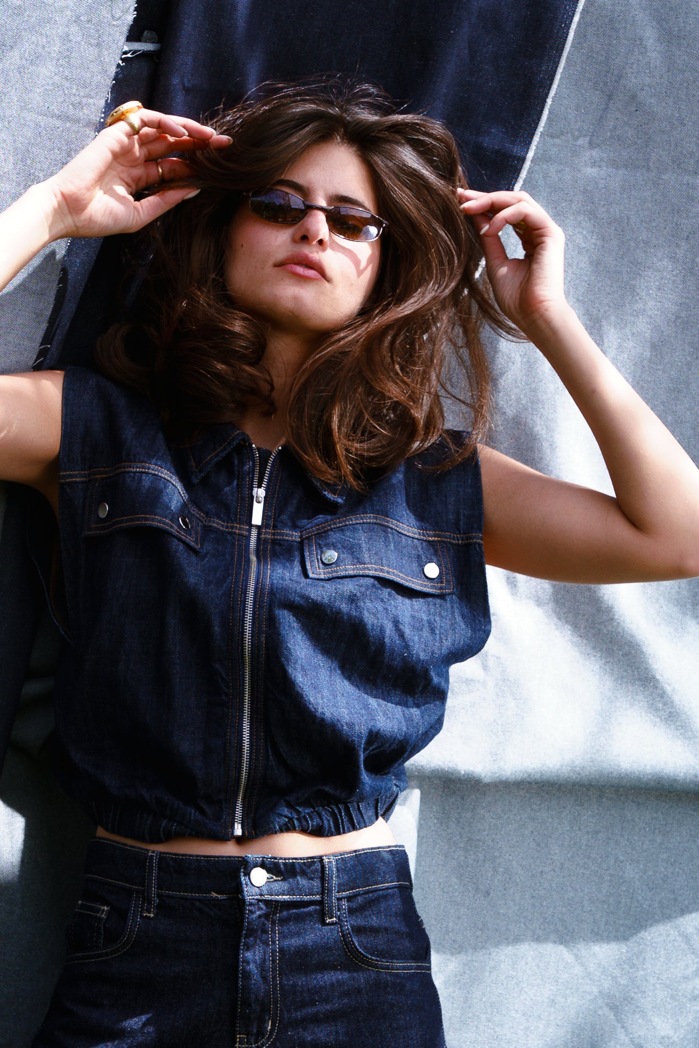 Denim Balloon Vest