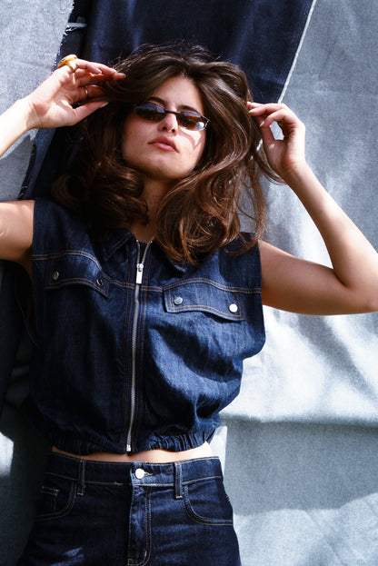 Denim Balloon Vest