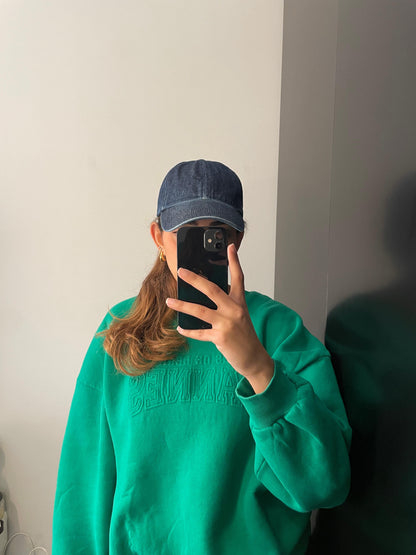 Dark Blue Denim Cap