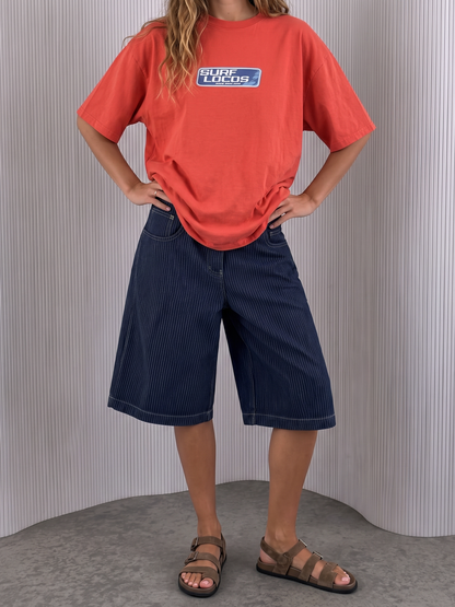 Raw Pinstripe Jorts