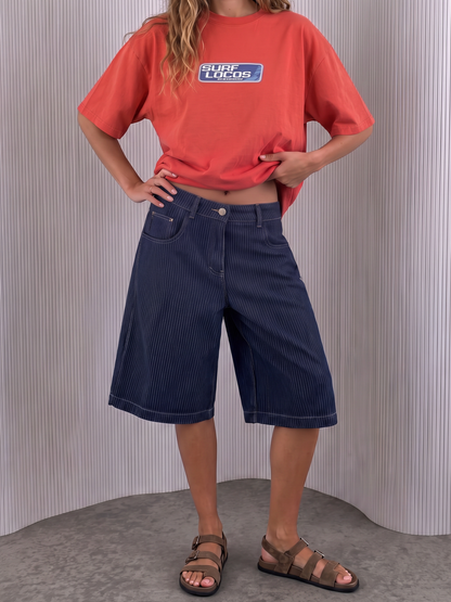Raw Pinstripe Jorts