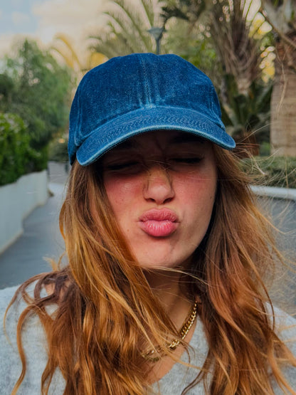 Dark Blue Denim Cap