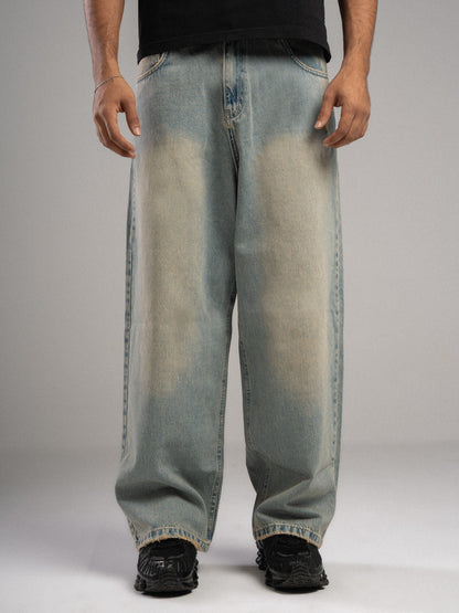 Tinted baggy jeans