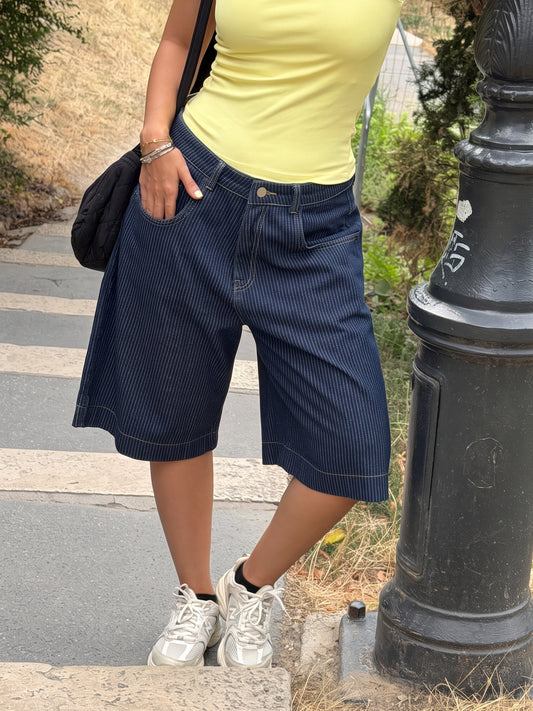 Raw Pinstripe Jorts
