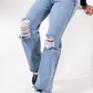 Mid Blue Ripped Jeans