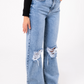Mid Blue Ripped Jeans